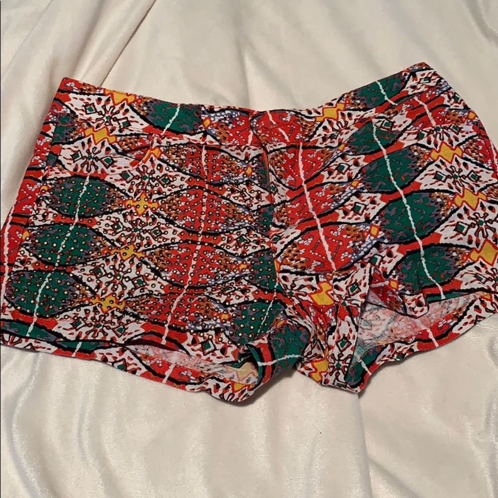Snake print shorts
